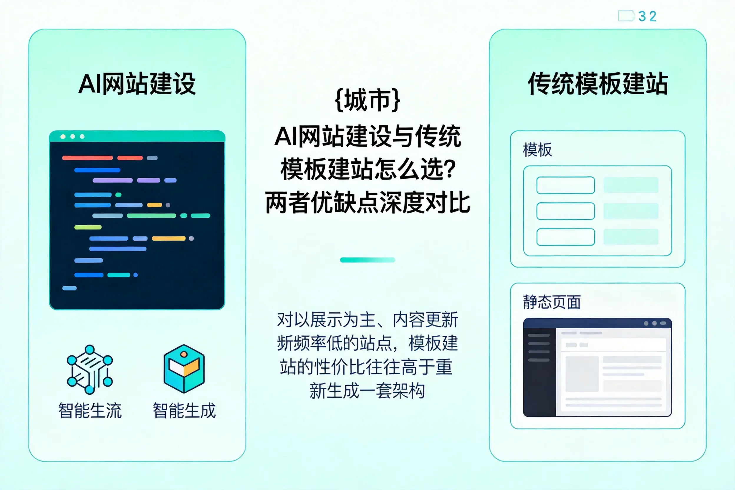 普洱AI网站建设与传统模板建站怎么选？两者优缺点深度对比
