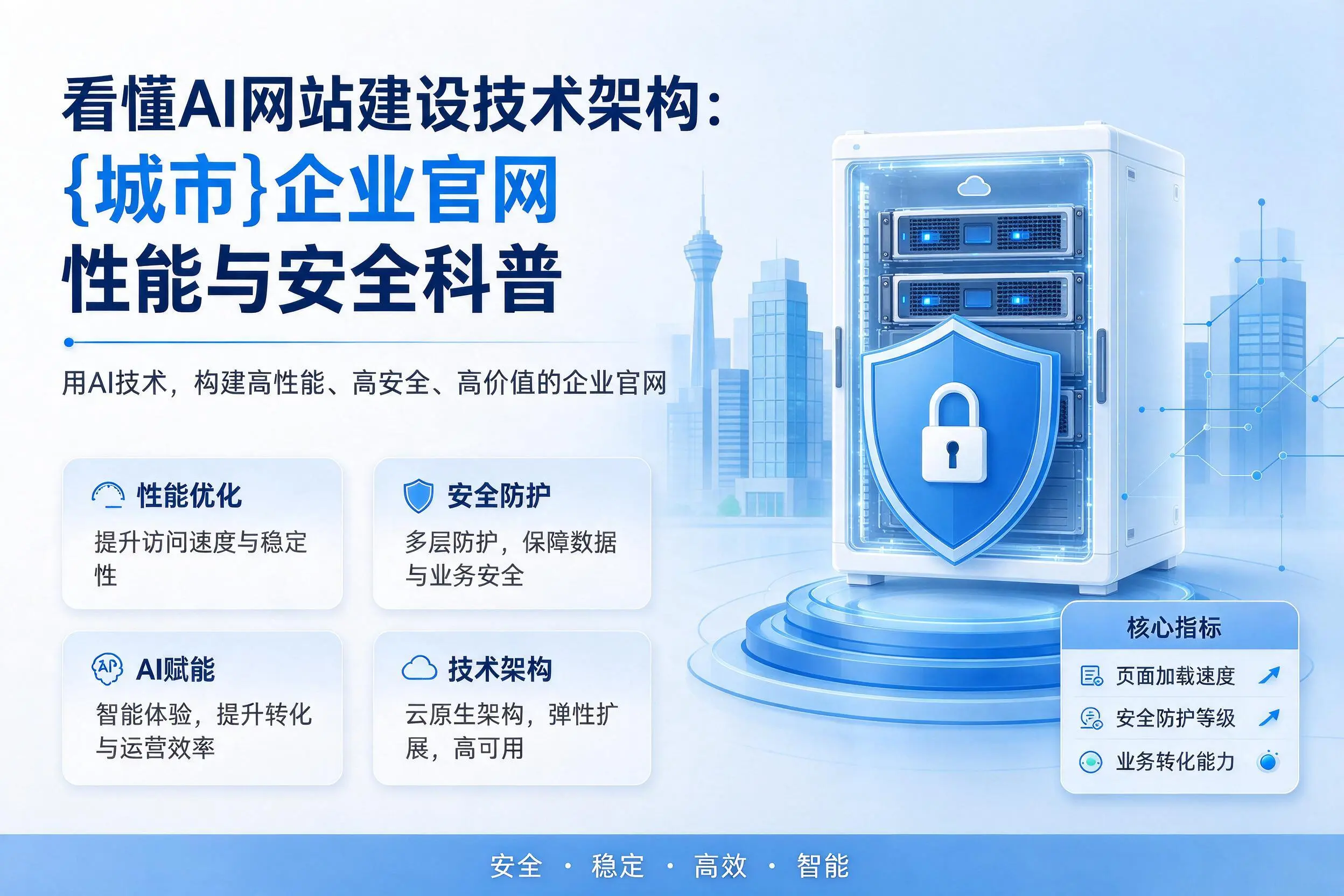 看懂AI网站建设技术架构：普洱企业官网性能与安全科普