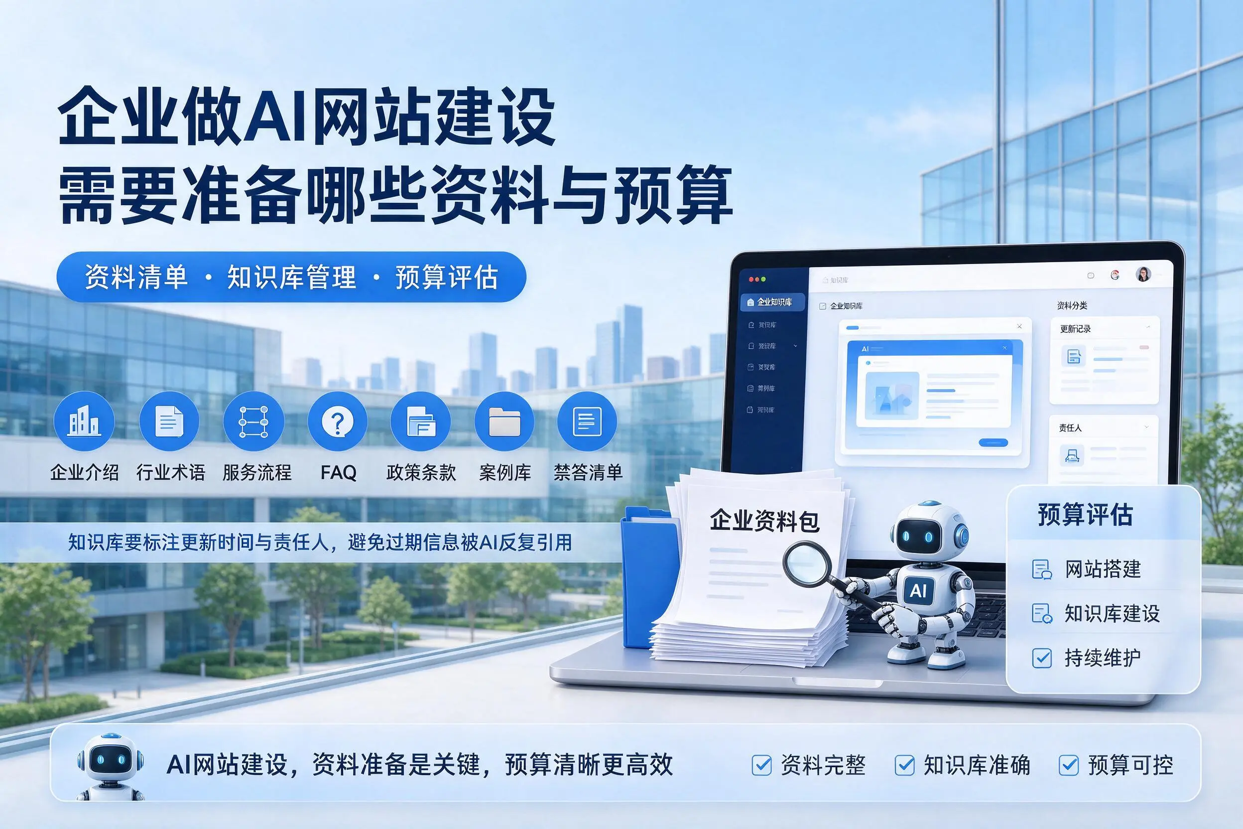 普洱企业做AI网站建设需要准备哪些资料与预算